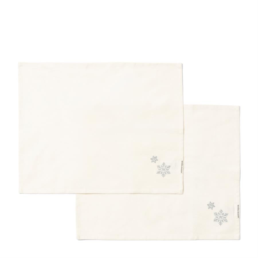 Juego de manteles individuales Aspen Snowflake de 2 piezas