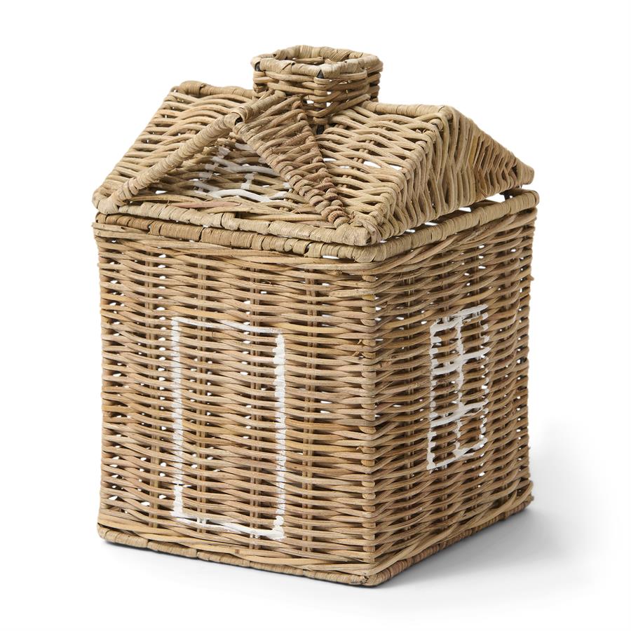 Boîte à mouchoirs rustique en rotin