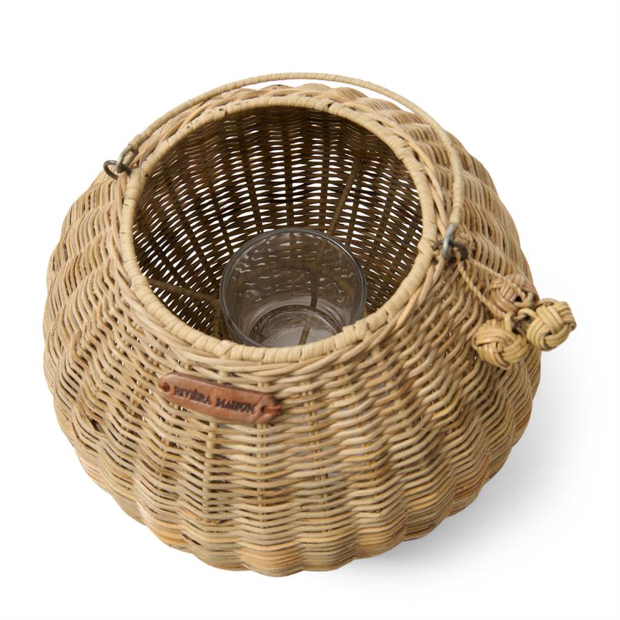 Lanterne rustique Cherchio en rotin