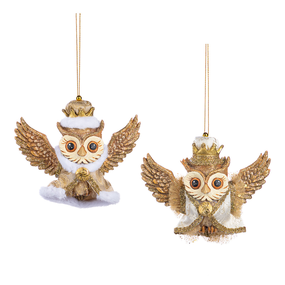 SUN KING BAROCKE FLIEGENDE EULE ORN BRWN 14CM