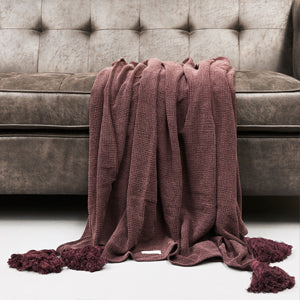 Tassel St.Washed Throw bur 200x150