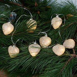 Sparkling Hearts Light Str. silver