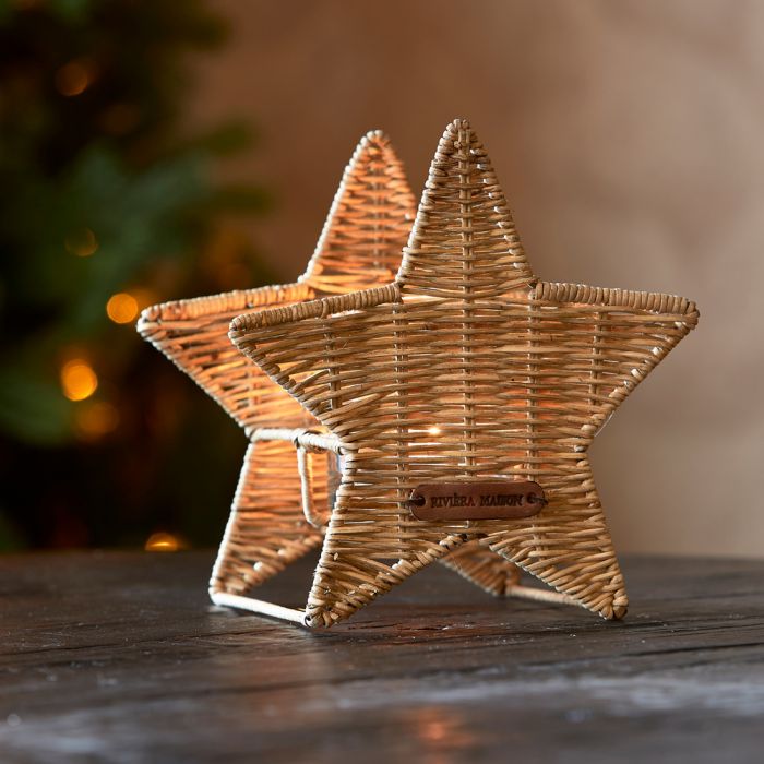 Rustic Rattan Lovely Star Holder