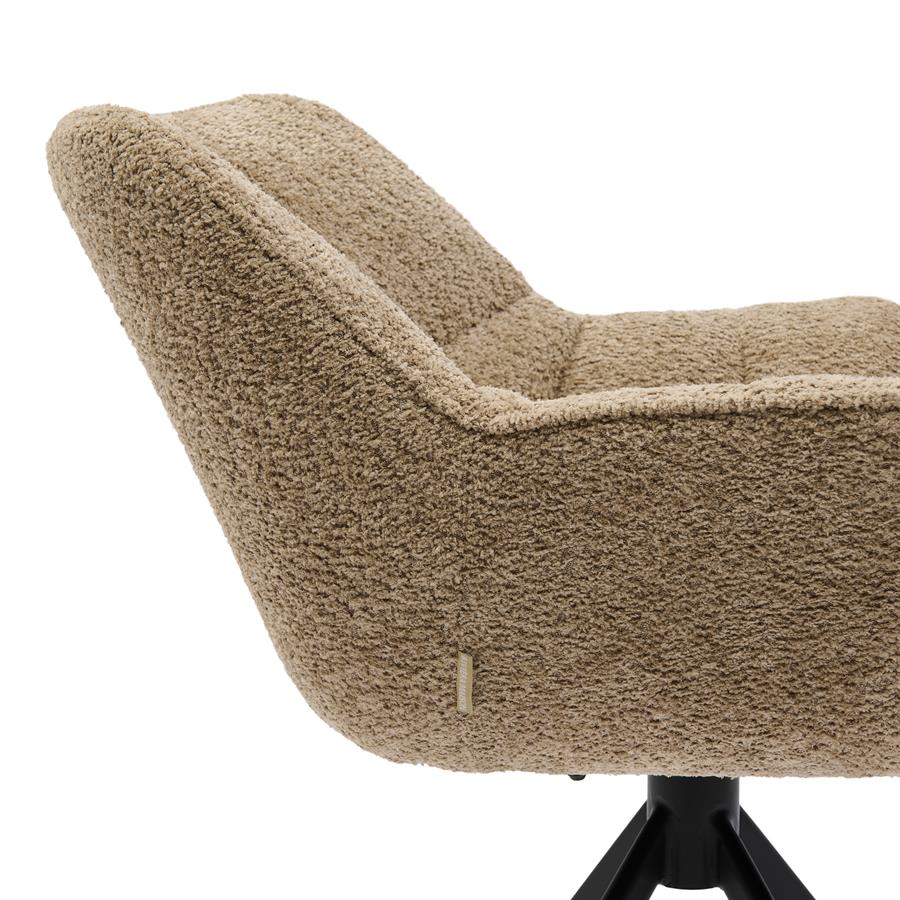 Silla - Sillón de Comedor Carnaby - Pata Giratoria - Blanco Marfil (copia)