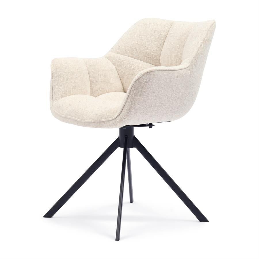 Silla - Sillón de Comedor Carnaby - Pata Giratoria - Marrón Umber (copia)