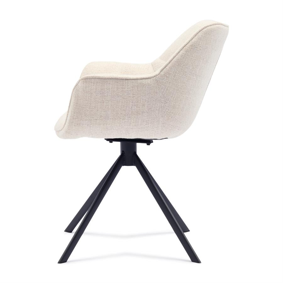 Silla - Sillón de Comedor Carnaby - Pata Giratoria - Marrón Umber (copia)