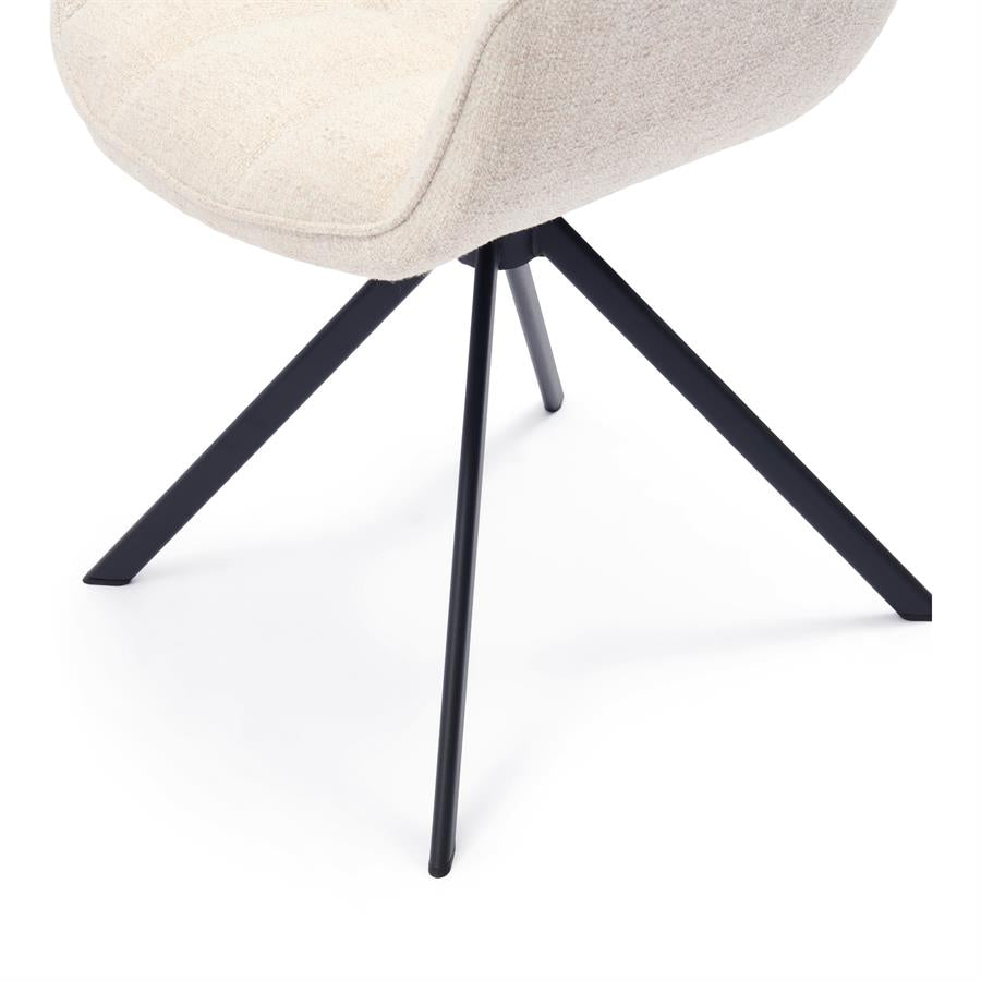 Silla - Sillón de Comedor Carnaby - Pata Giratoria - Marrón Umber (copia)