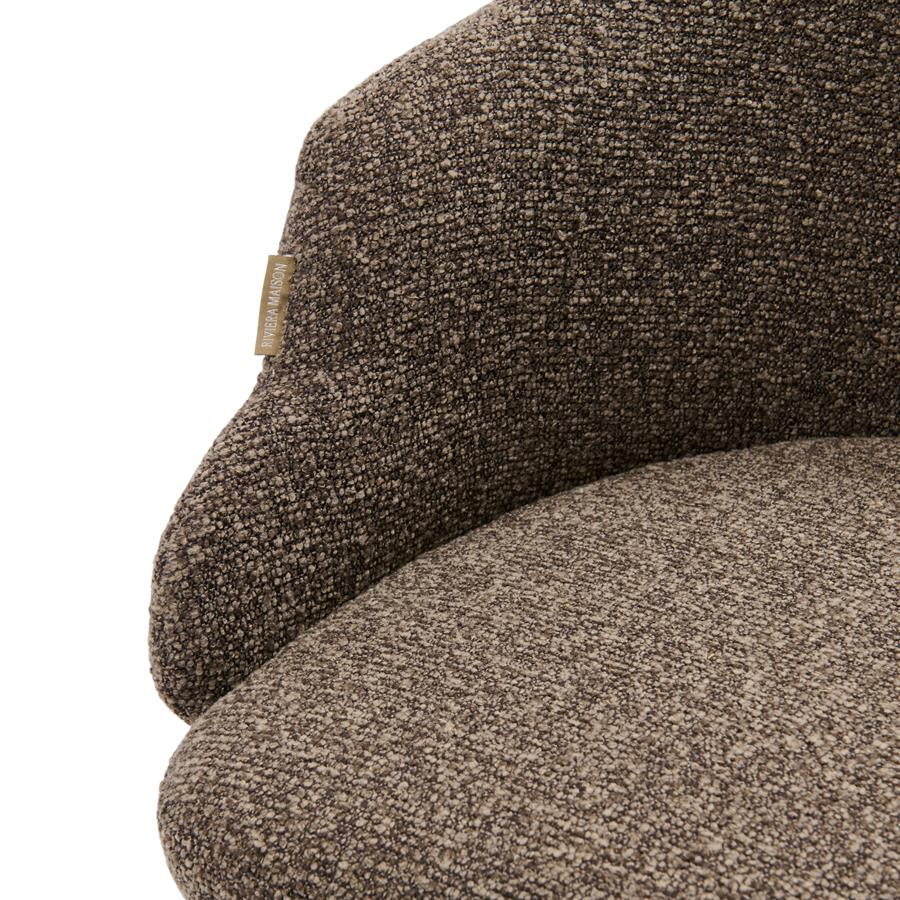 Silla - Sillón de comedor giratorio Burlington - Marrón exuberante