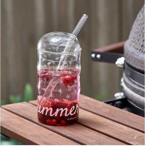 Summerlicious To Go Glass &amp; Straw