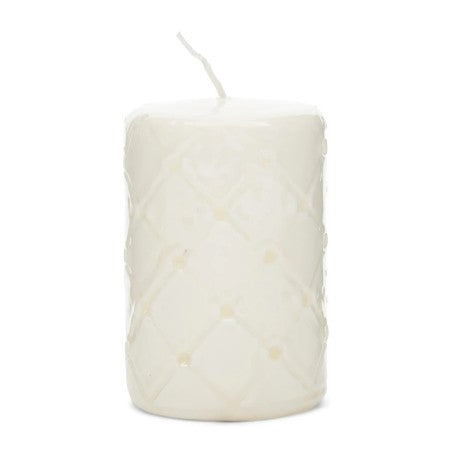 Pillar Candle Padded white 7x10