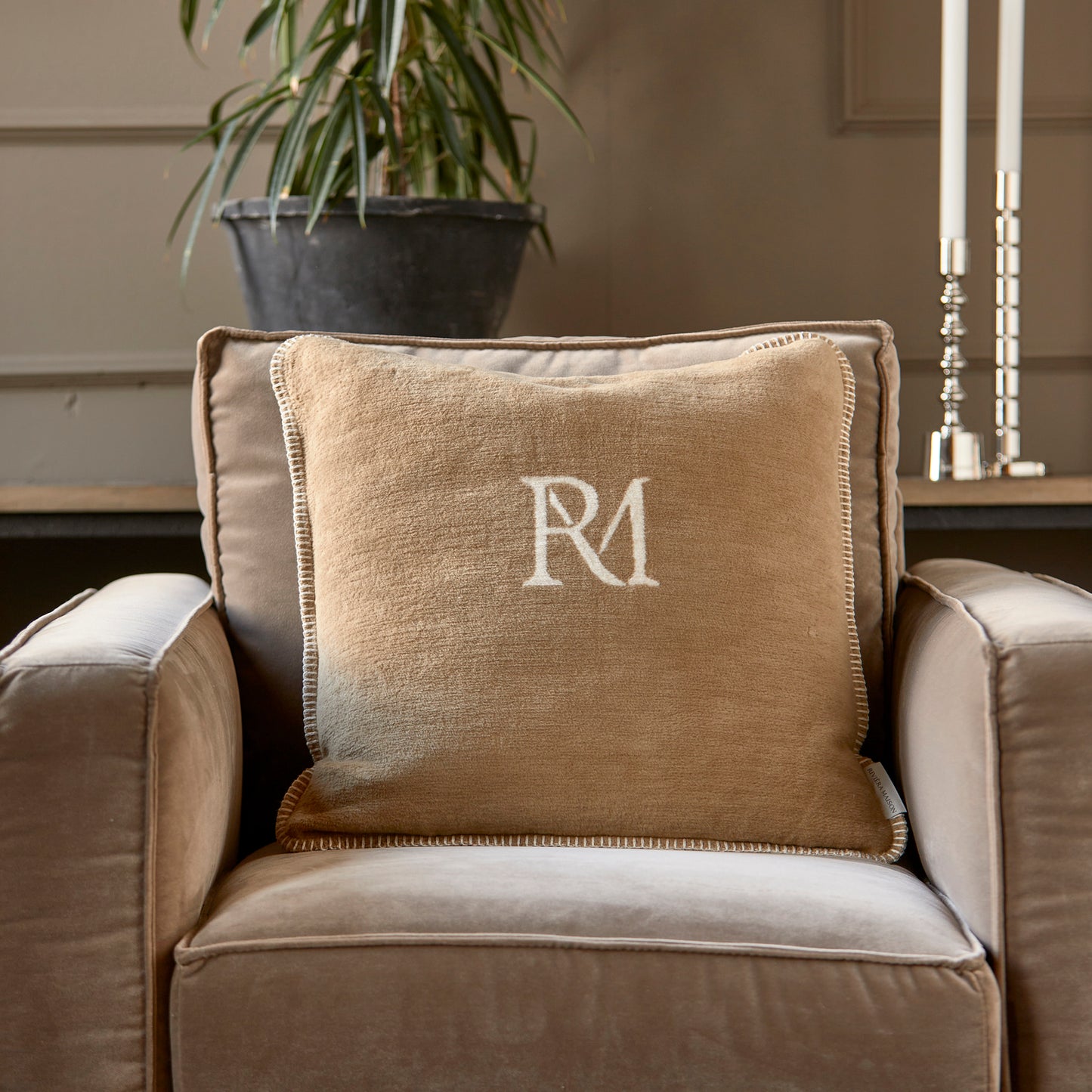 RM Monogram Pillow Cover 50x50