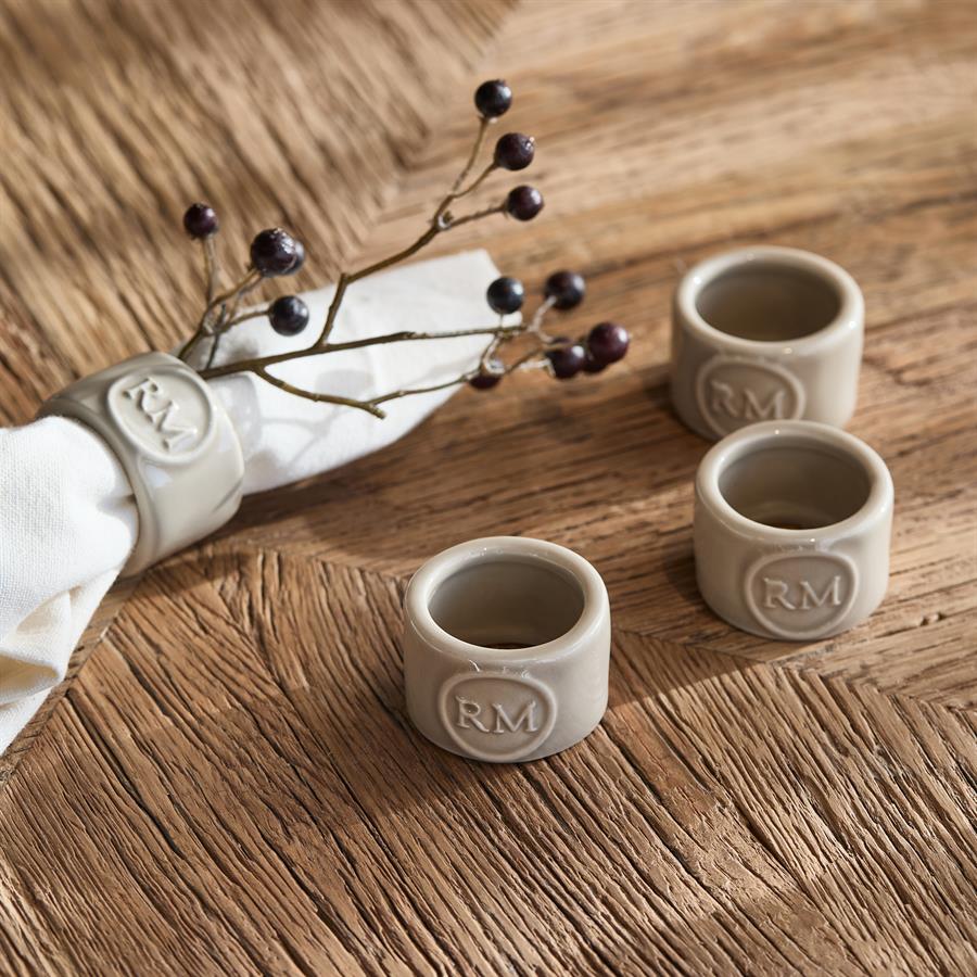 Portofino Napkin Ring Set Of 4pcs flax