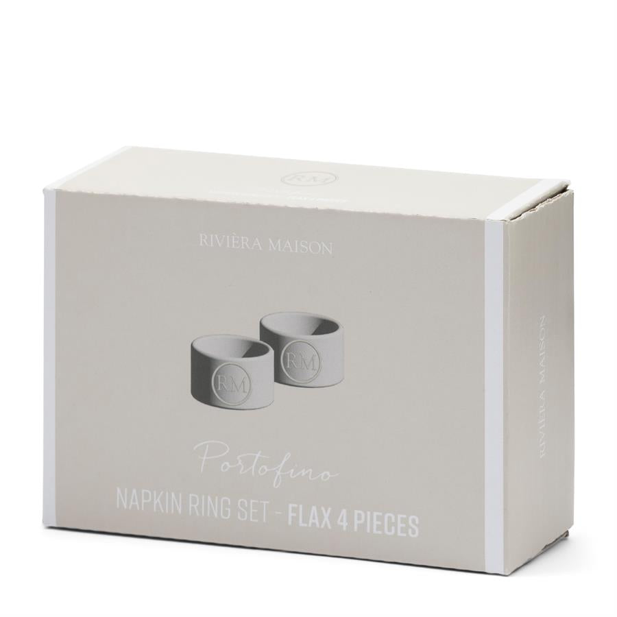 Portofino Napkin Ring Set Of 4pcs flax
