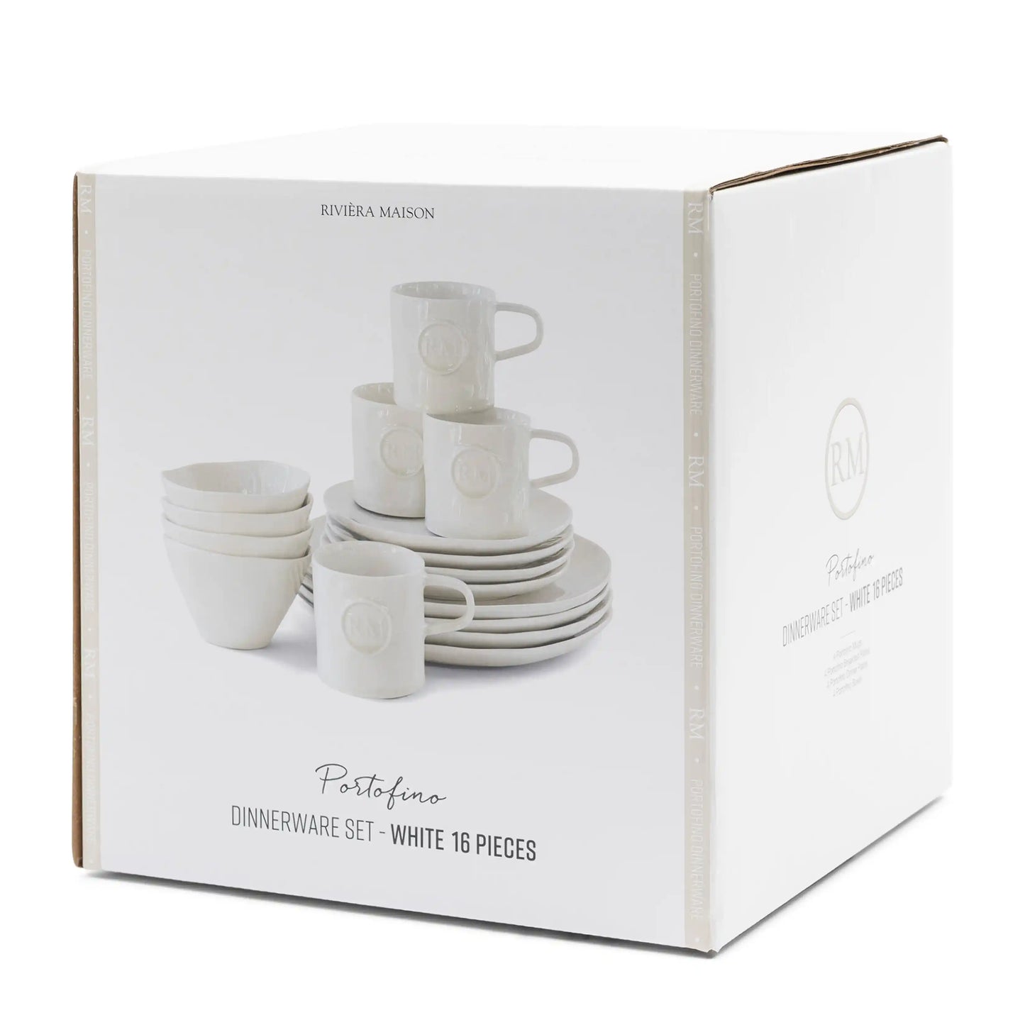 Set de 16 couverts Portofino blanc