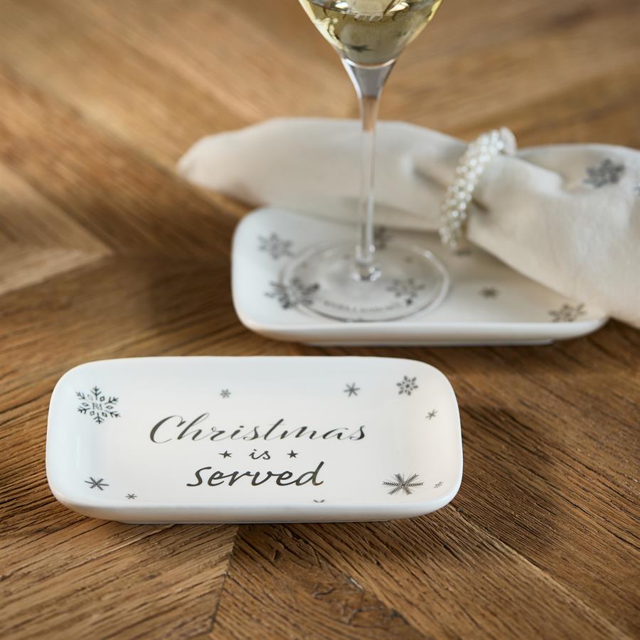 Assiette à amuser Noël est servi 2pcs