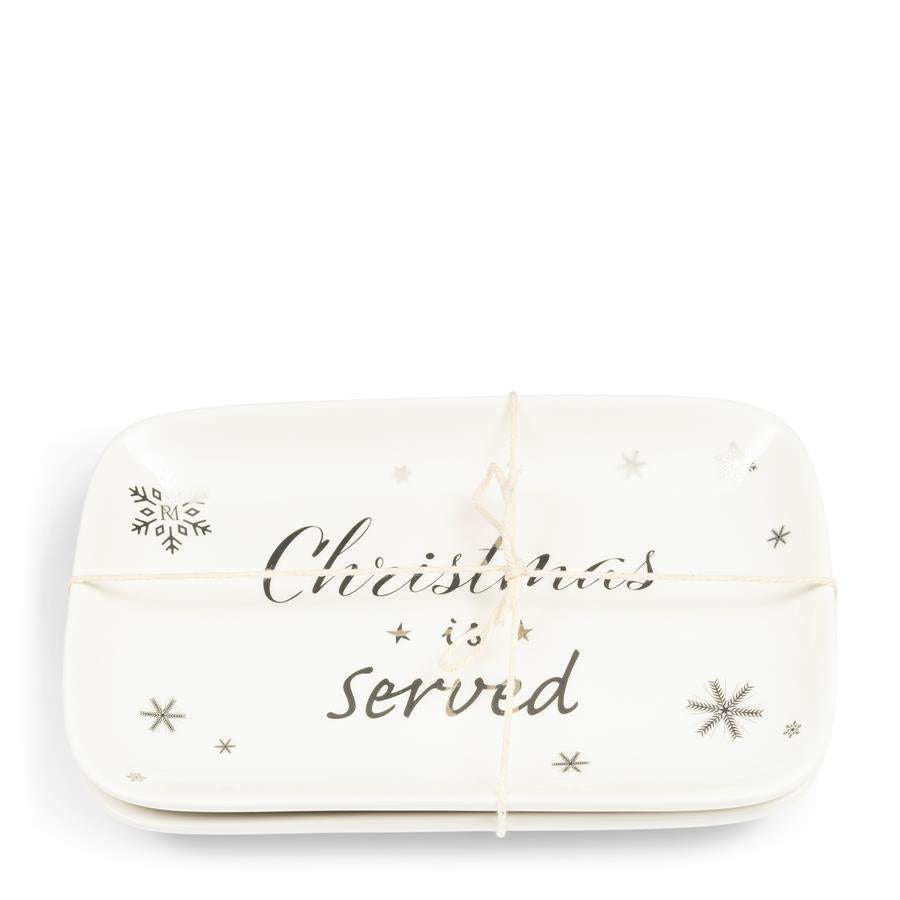 Assiette à amuser Noël est servi 2pcs