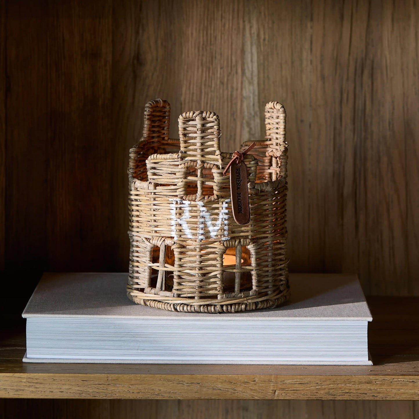 Rustic Rattan House Votive