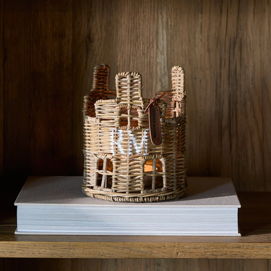 Rustic Rattan House Votive