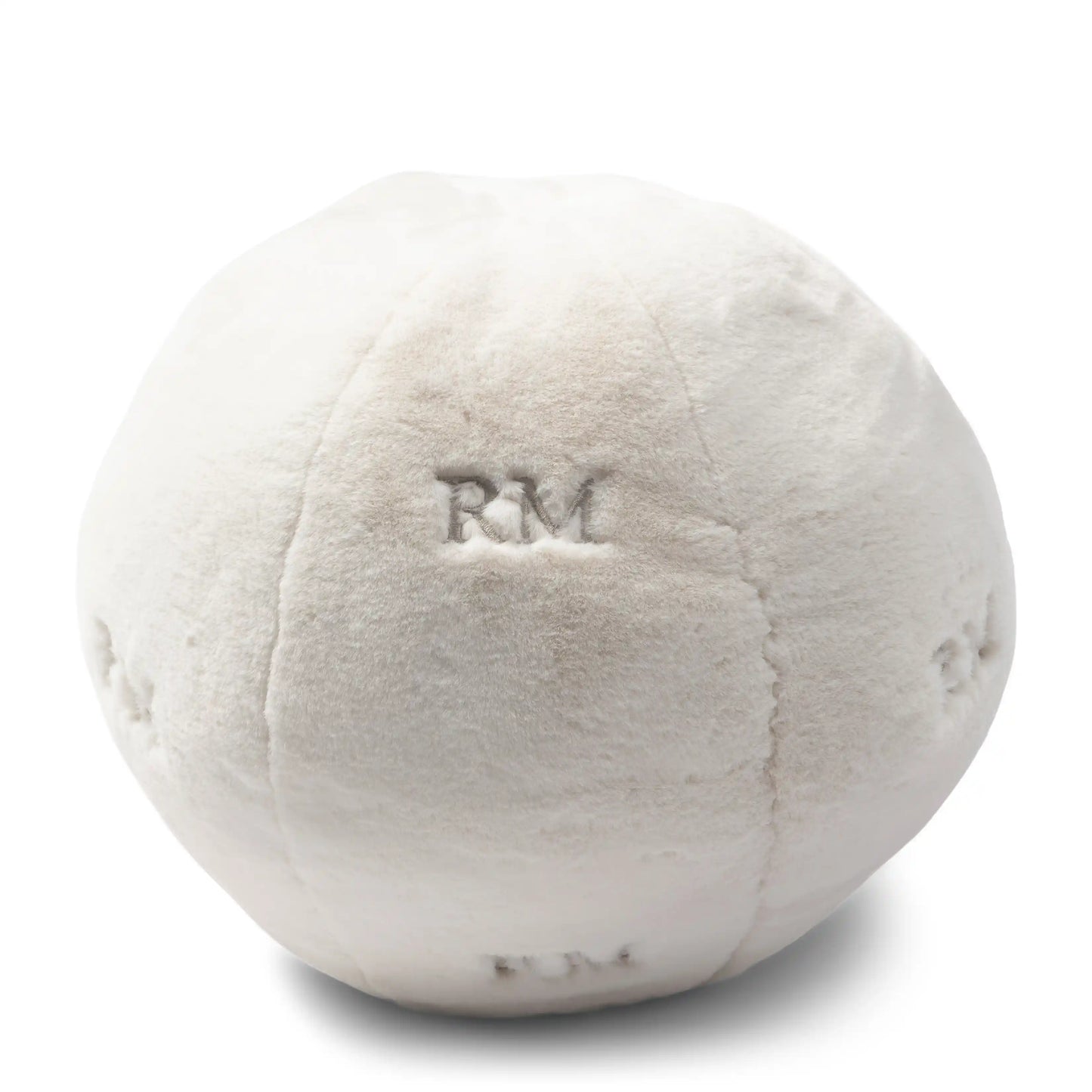 RM Ball Faux Fur Box Pillow 30x30