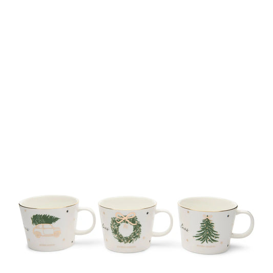 Joyful Christmas Mug Set of 3
