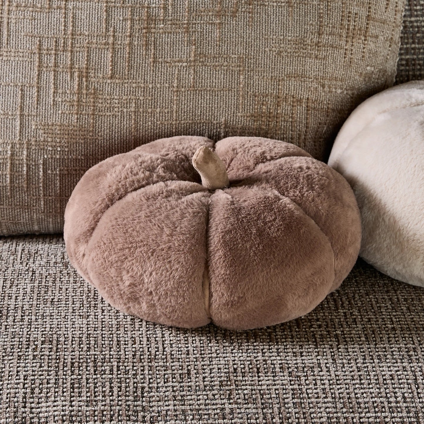 Pumpkin Faux Fur Box Pillow S