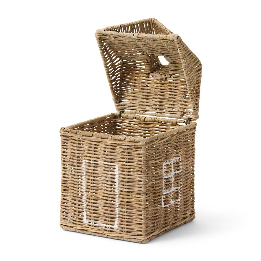Boîte à mouchoirs rustique en rotin