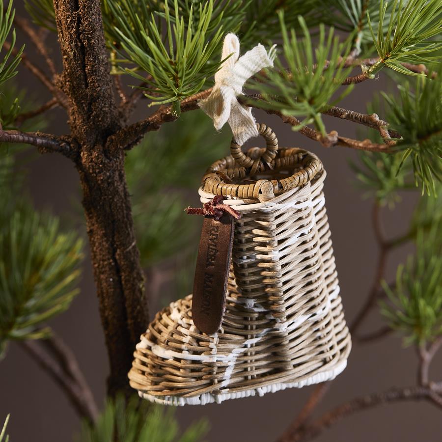 Rustic Rattan Ski Boot Ornament