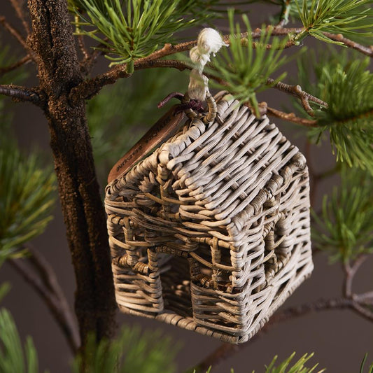 Rustic Rattan House Ornament