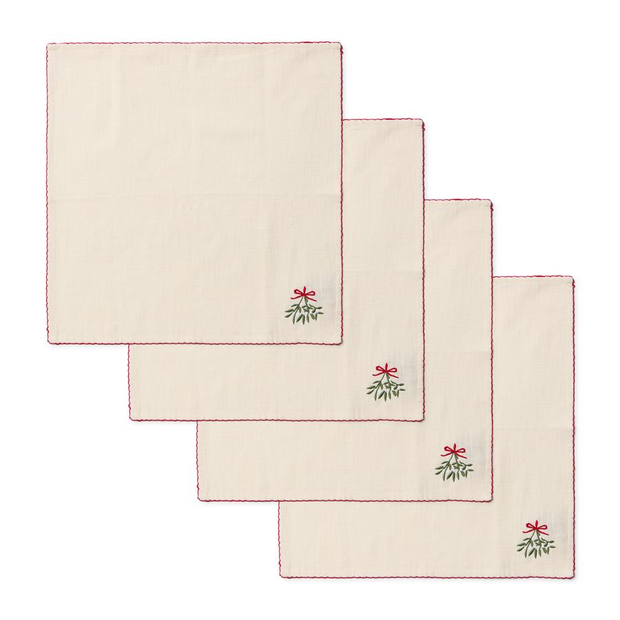 Mistletoe Charm Napkin 4 Pieces