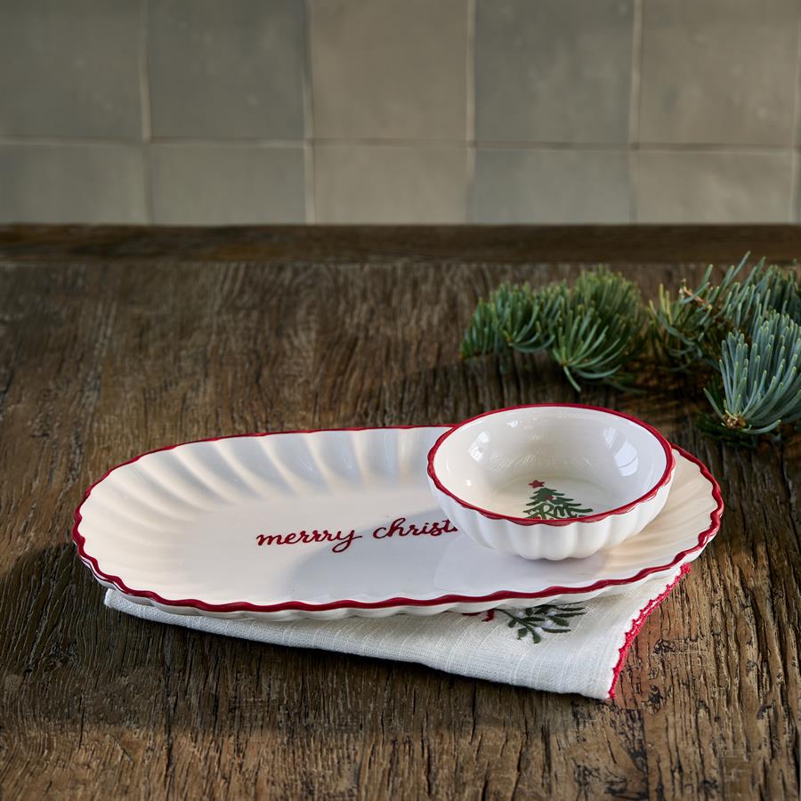 Merry Christmas Serving Plate
