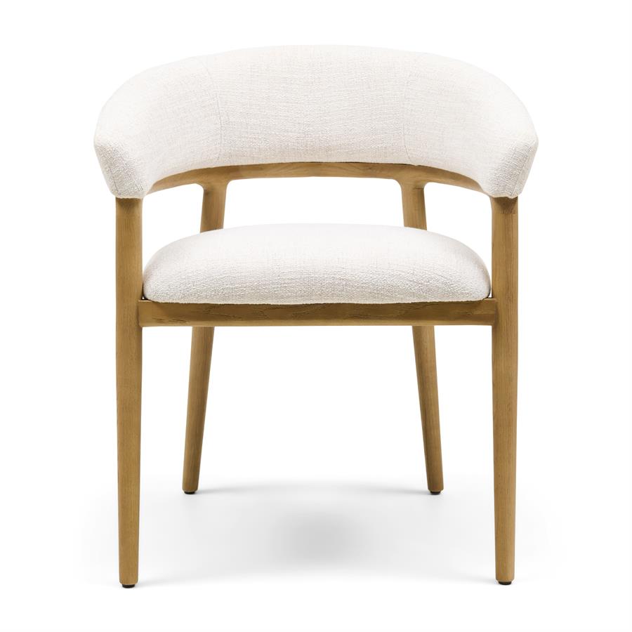 Stoel met Armleuningen - Nantes Dining Armchair - Antique White