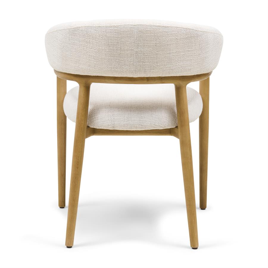Stoel met Armleuningen - Nantes Dining Armchair - Antique White