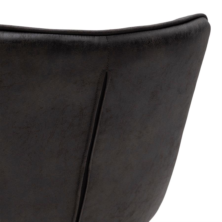 Silla - Sillón de Comedor Carnaby - Pata Giratoria - Piel Pellini - Café (copia)