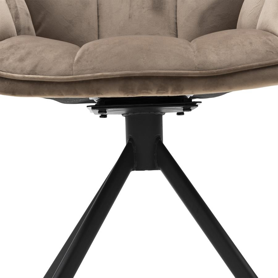 Silla - Sillón de Comedor Carnaby - Pata Giratoria - Antracita (copia)