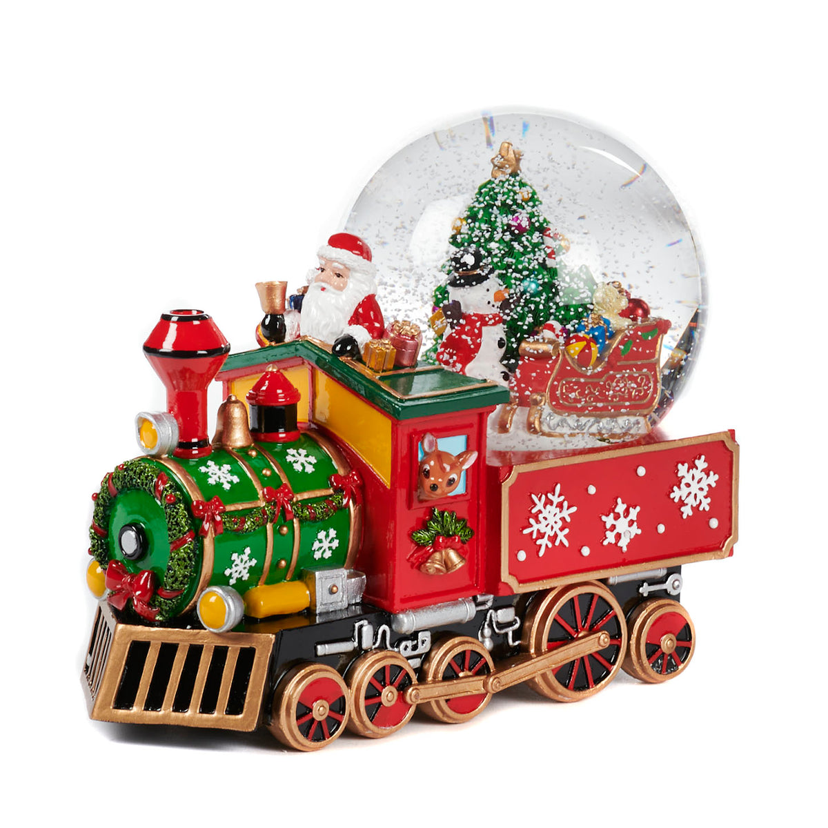 MUS.XMAS TRAIN GLOBE À NEIGE TT RD 22,5CM
