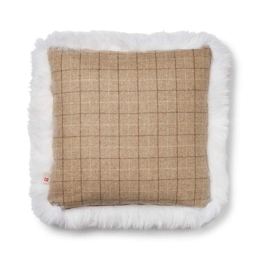 One Side Cushion LW52x52 cm - Oatmeal-Beige/Ivory