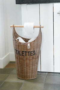 Rustic Rattan Toilettes Basket maisonleonie