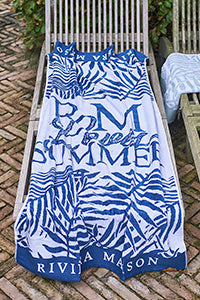 RM Palm Leaves Beach Towel blue 160 x 85
