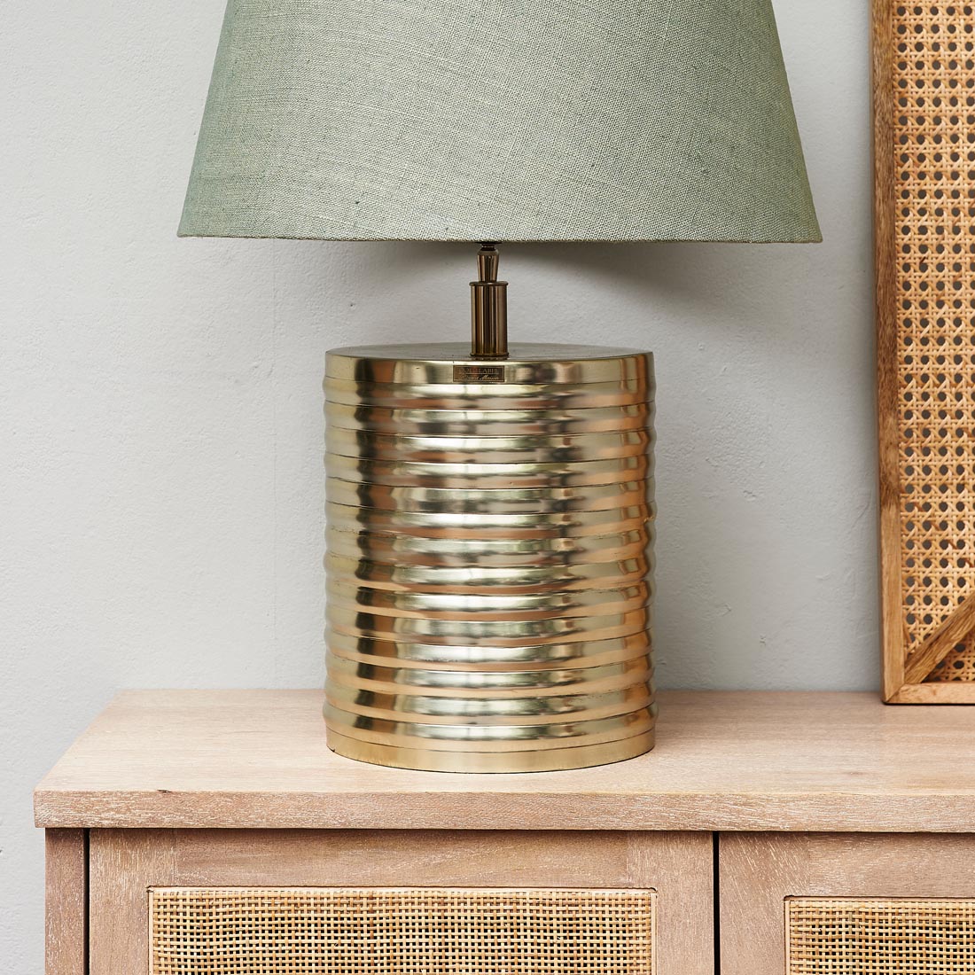 Docklands Ribbed Table Lamp gold