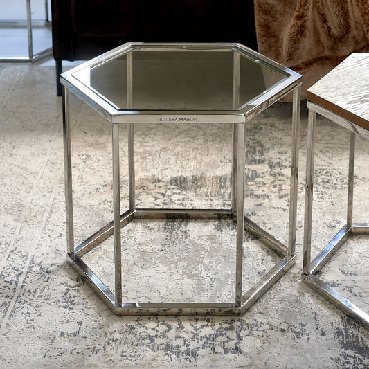 Table d'appoint Hexagone Parc en verre