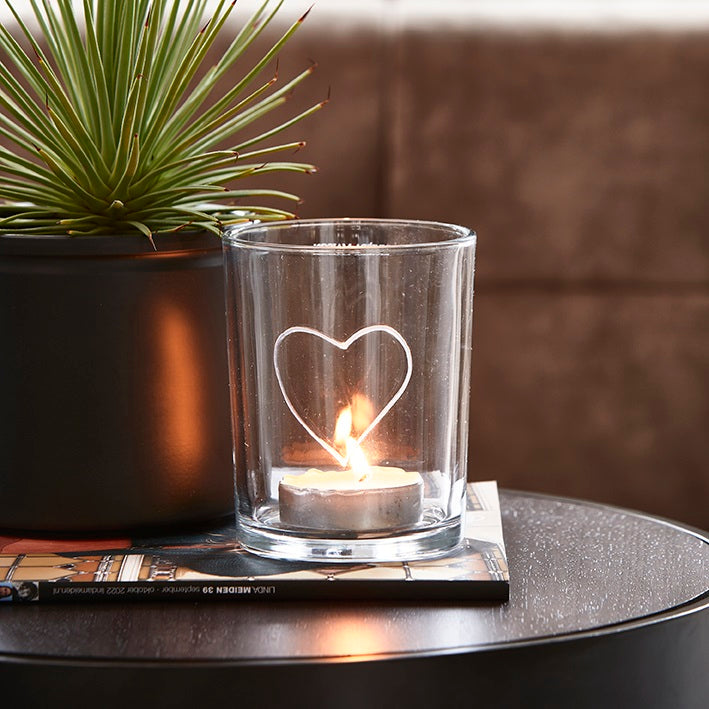 RM Wire Heart Votive clear