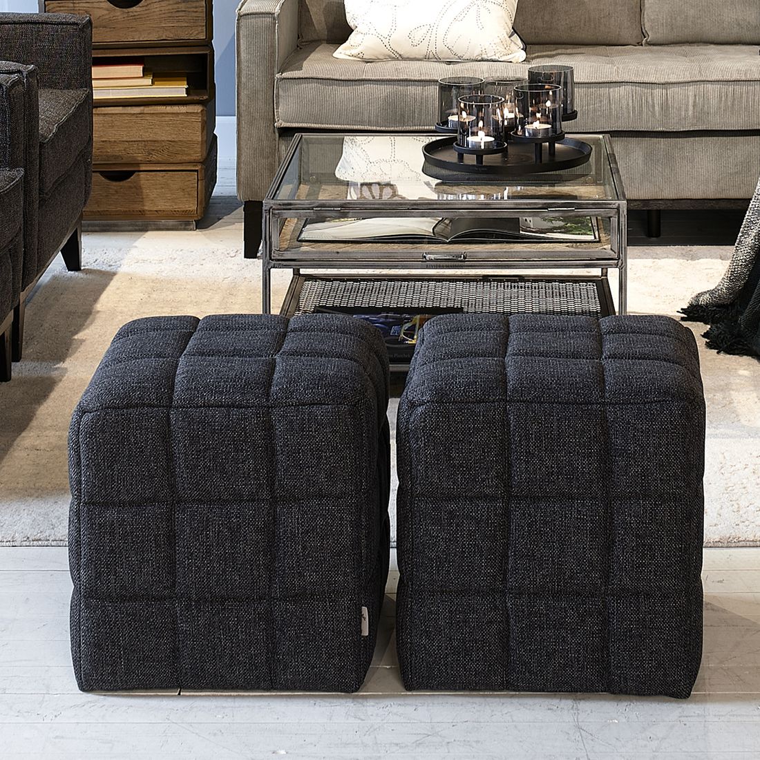 Thames Footstool Carbon